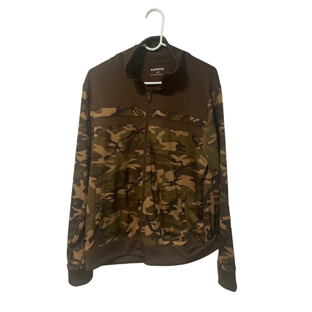Express Men's Large Camo Jacket Full Zip